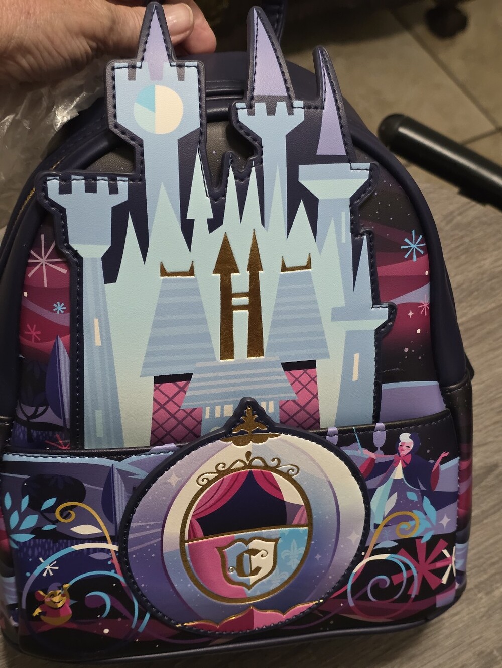 Loungefly Black Fantasy Castle Mini Backpack